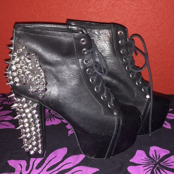 Jeffrey Campbell Havana Last Size 7M Spiked Boots - Picture 1 of 4